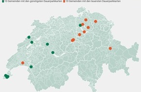 comparis.ch AG: Medienmitteilung: Von rund 20 bis gut 1’000 Franken: Grosse Preisunterschiede bei Anwohnerparkkarten