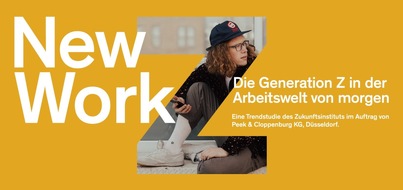 Peek & Cloppenburg KG Düsseldorf: Generation Z sucht Sicherheit und Sinn im Job: Neue Trendstudie "New Work - Die Generation Z in der Arbeitswelt von morgen"