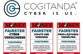 COGITANDA: COGITANDA von Focus Money zu einem der fairsten Cyber-Versicherungsanbieter in Deutschland gekürt
