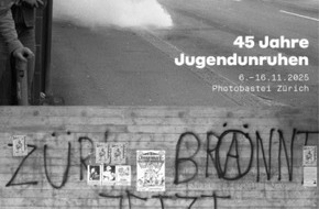 Photobastei Zürich: Züri brännt: Fotoausstellung «45 Jahre Jugendunruhen» in der Photobastei Zürich