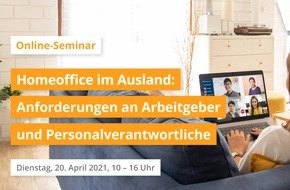 BDAE GRUPPE: Jetzt Teilnahme an Online-Seminaren sichern: Homeoffice im Ausland und aktuelle Compliance-Anforderungen bei Geschäftsreisen im Ausland