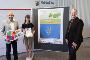 Fotos anbei: Rheinland-Pfalz: Schülerin aus Kirn gewinnt landesweiten Plakatwettbewerb gegen das Komatrinken