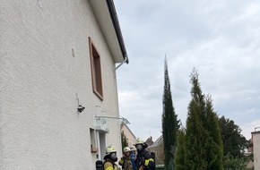 Feuerwehr Weinheim: FW Weinheim: Brand im Zimmer bei Renovierungsarbeiten