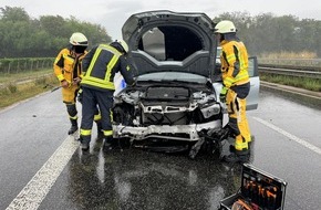 Polizeidirektion Landau: POL-PDLD: Verkehrsunfall auf der A65 auf Grund von Aquaplaning