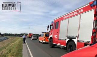Feuerwehr Iserlohn: FW-MK: Radfahrer prallte mit PKW zusammen