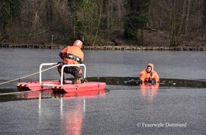 Feuerwehr Dortmund: FW-DO: Eisflächen nicht betreten - Lebensgefahr!
