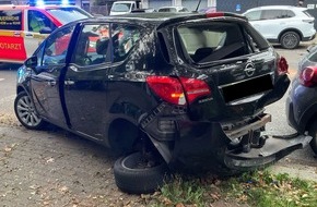 Feuerwehr M&uuml;lheim an der Ruhr: FW-MH: Verkehrsunfall zwischen Pkw und Motorrad auf der Hingbergstra&szlig;e