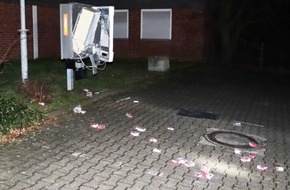 Polizei Münster: POL-MS: Zigarettenautomat gesprengt - Aufmerksamer Zeuge wählt "110" - Polizei sucht Zeugen