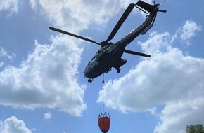 Bundespolizeipräsidium: BPOLP Potsdam: Bundespolizei unterstützt erneut bei der Brandbekämpfung in Lübtheen