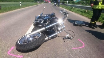 Polizeidirektion Worms: POL-PDWO: Motorrad- und Radfahrer bei Unfall schwer verletzt