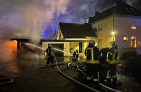 Freiwillige Feuerwehr Kranenburg: FW Kranenburg: Garagenbrand am Georgsweg