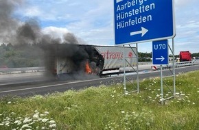 PASt (KvD) - Polizeipräsidium Westhessen: POL-WI: LKW-Brand auf der A3 Richtung Köln verursacht langen Stau