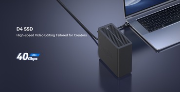 TerraMaster Technology Co., Ltd: TerraMaster stellt D4 SSD vor: 40-Gbps-All-Flash-4-Bay-Speicherlösung für Medienkreative und zur Beschleunigung der NAS-Erweiterung