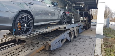 Polizei Münster: POL-MS: Polizisten stoppten litauischen Autotransporter mit erheblichen Mängeln