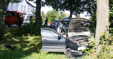 Polizei Lippe: POL-LIP: Lemgo - PKW gegen Baum