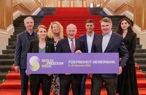 visitBerlin: Erste Berlin Freedom Week & Conference: Berlin wird im November 2025 zum internationalen Forum für Freiheit und Demokratie