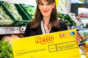 Netto Marken-Discount Stiftung & Co. KG: 150.000 Euro: Netto unterstützt mit Kunden RTL-Kinderprojekte
