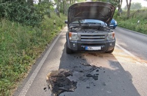 Polizei Mettmann: POL-ME: Motorbrand während der Fahrt eines SUV-Gespanns - Mettmann - 2108133