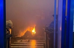 Polizei Hagen: POL-HA: Zwei Br&auml;nde in der Innenstadt - Polizeibeamte nehmen 37-j&auml;hrigen Tatverd&auml;chtigen vorl&auml;ufig fest