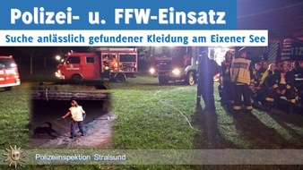 Polizeiinspektion Stralsund: POL-HST: Update - Aufgefundene Kinderkleidung am Badesee in Eixen