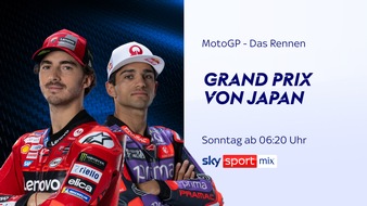 Sky Deutschland: Nur noch fünf Rennen bis zur Entscheidung: Der MotoGP(TM) Grand Prix von Japan am Wochenende live und exklusiv bei Sky Sport