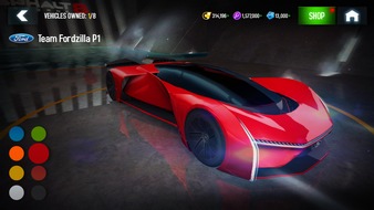Team Fordzilla P1-Rennfahrzeug feiert Mobile-Gaming-Debüt im beliebten Computerspiel Asphalt 8