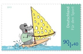 Sporthilfe: Sportliche Mäuse: Neue Sportbriefmarken in Essen vorgestellt (BILD)