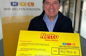 Netto Marken-Discount Stiftung & Co. KG: Partnerschaft für benachteiligte Kinder: Spendenstarkes Jahr: Netto wird Kinderhilfsprojekte der Stiftung RTL 2025 mit über 1 Million Euro unterstützen