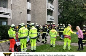 Feuerwehr München: FW-M: Brand in Hochhaus (Solln)