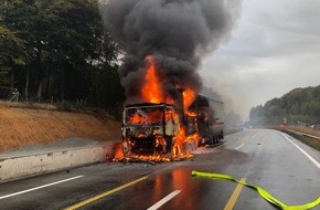 Verkehrsdirektion Koblenz: POL-VDKO: Nachtrag Pressemeldung 5194150 LKW-Brand vom 19.10.2023