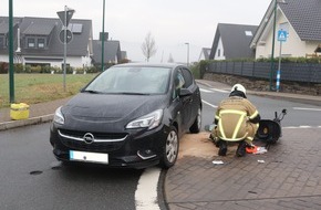 Kreispolizeibehörde Olpe: POL-OE: Rollerfahrerin bei Verkehrsunfall verletzt