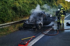 Polizeiinspektion Osnabrück: POL-OS: Osnabrück: BMW brannte auf der A33 - mehrstündige Sperrung einer Richtungsfahrbahn