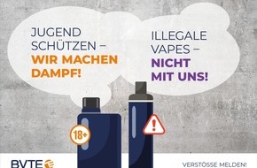 Bundesverband der Tabakwirtschaft und neuartiger Erzeugnisse (BVTE): vape-kontrolle.de geht online: Das Meldeportal gegen Jugendschutzverstöße und illegale Einweg-E-Zigaretten