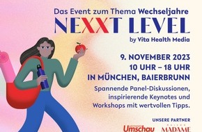 Wort & Bild Verlagsgruppe - Unternehmensmeldungen: NEXXT LEVEL - das Wechseljahre-Event: "Mit Expertise und Empathie informieren, aufklären und vernetzen"
