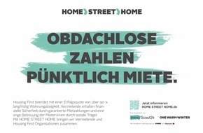 ImmoScout24: Obdachlose zahlen pünktlich Miete / ImmoScout24 unterstützt Housing First-Organisationen mit neuer Kampagne