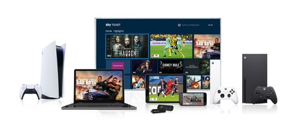 Sky Deutschland: Großes Level up: Stream was du liebst mit Sky Ticket. Jetzt direkt ab Verkaufsstart auf der PlayStation 5, Xbox Series X und Xbox Series S