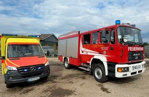 Freiwillige Feuerwehr Aurich: FW-AUR: Personenrettung nach Unfall auf Hof