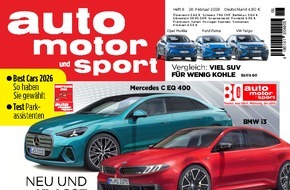 Motor Presse Stuttgart, AUTO MOTOR UND SPORT: Leser und Nutzer von auto motor und sport k&uuml;ren die BEST CARS 2026 / 50 Jahre am Puls des Automarktes
