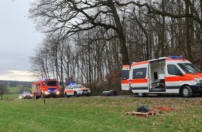 Feuerwehr VG Asbach: FW VG Asbach: Verkehrsunfall und zwei Unfälle bei Waldarbeiten forderten Verletzte / Einsatzreicher Samstag für die Feuerwehren