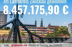 Sächsische Lotto-GmbH: Mit „6 Richtigen und Superzahl“ zum Millionengewinn: Sachse gewinnt über 8 Millionen Euro