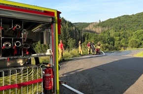 Feuerwehr VG Asbach: FW VG Asbach: Auf Waldbrände vorbereitet: Einheiten üben gemeinsam