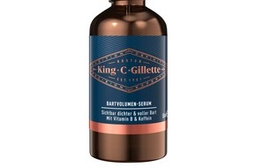 King C. Gillette: Neu: Bartvolumen-Serum von King C. Gillette / Voller Bart für volles Selbstbewusstsein