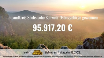 Sächsische Lotto-GmbH: Glück am Brückentag mit Eurojackpot: 95.917 Euro in Sachsen gewonnen