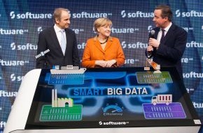 Software AG: CeBIT 2014: Bundeskanzlerin Merkel und Premierminister David Cameron besuchen Software AG / Dem digitalen Unternehmen gehört die Zukunft