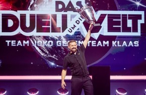 ProSieben: Klaas Heufer-Umlauf ist Weltmeister! "Das Duell um die Welt" startet am Sonntag mit starken 12,5 Prozent Marktanteil in die letzte Staffel