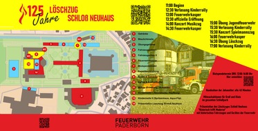 Feuerwehr Paderborn: FW Paderborn: 150 Jahre Freiwillige Feuerwehr Paderborn 125 Jahre Feuerwehr in Schloß Neuhaus