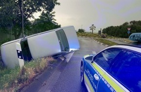 Polizeidirektion Landau: POL-PDLD: Edenkoben - Oldtimer landet im Graben