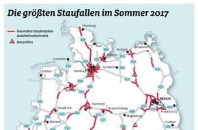 ADAC: Über 470 Baustellen bremsen die Sommerreise / Allein in Nordrhein-Westfalen wird an 121 Stellen gebaut