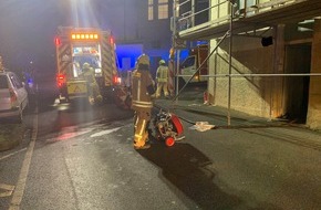 Feuerwehr Stolberg: FW-Stolberg: Zimmerbrand - eine verletzte Hausbewohnerin