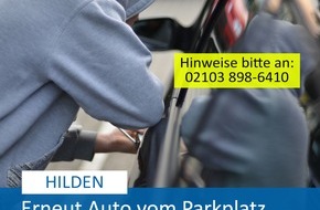 Polizei Mettmann: POL-ME: Auto von Parkplatz eines Fitnessstudios entwendet: Polizei ermittelt und bittet um Zeugenhinweise - Hilden - 2410122
